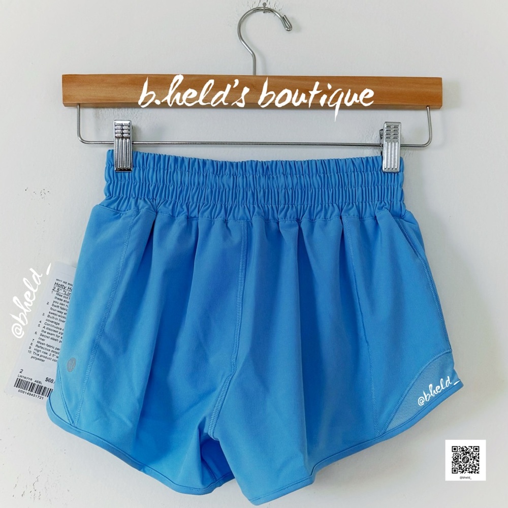 lululemon Hotty Hot High-Rise Lined Short 2.5" Aero Blue Pastel Size 2 New NWT - Picture 9 of 12
